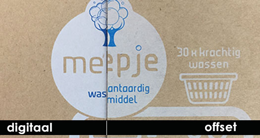 Wit drukken op kraftkarton